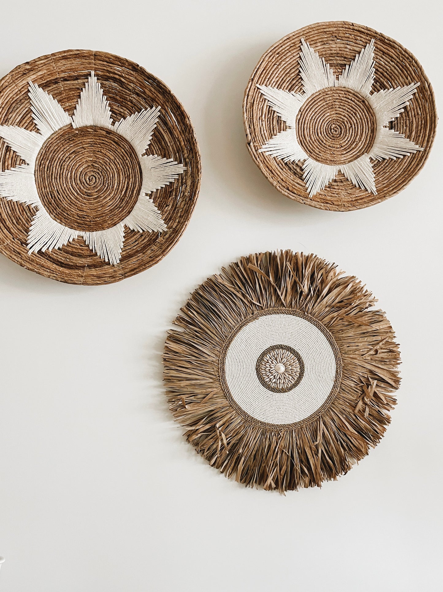 Atara Shell Wall Decor with Raffia - Sand Beach