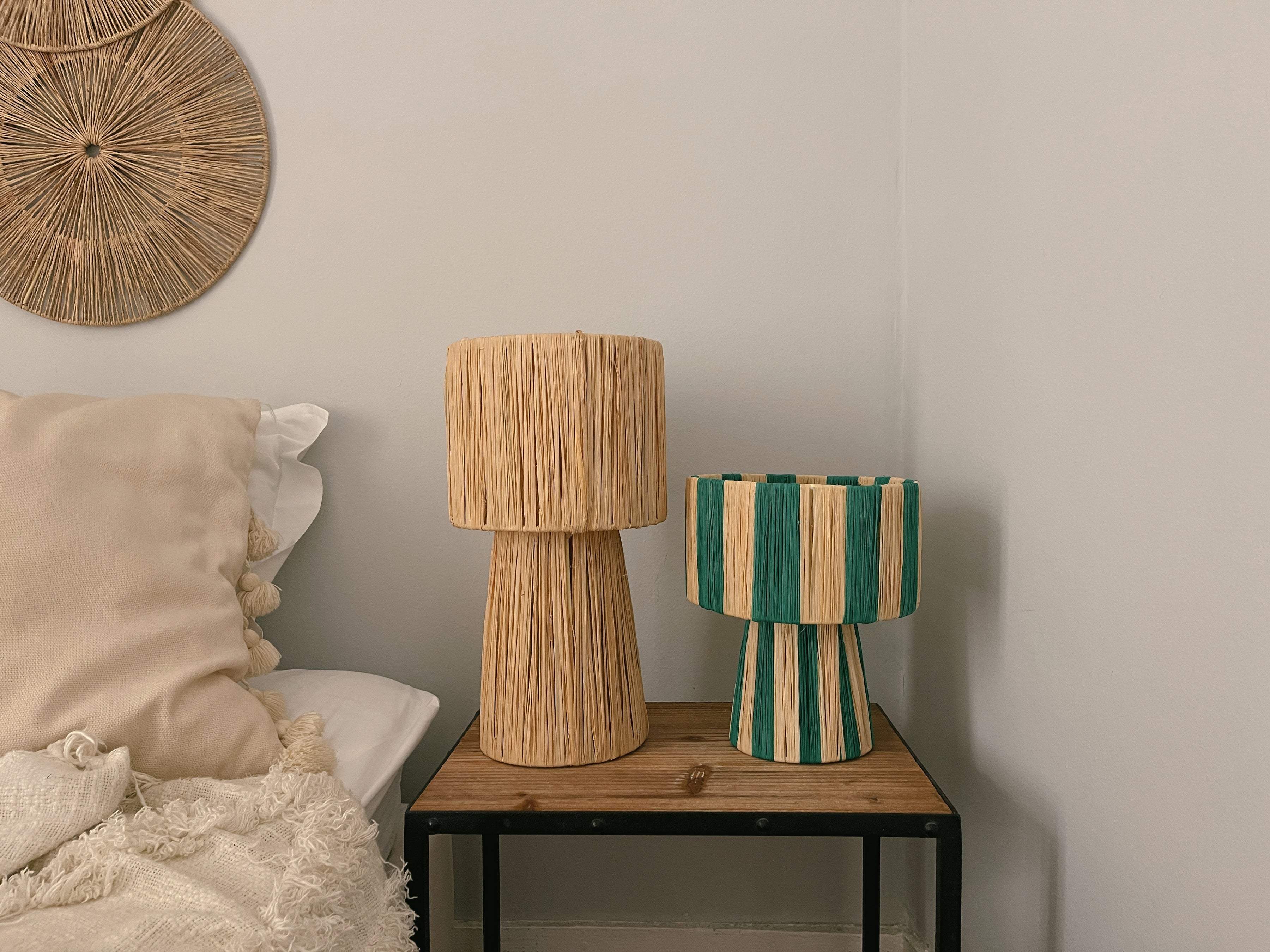 table lamps on a bedside