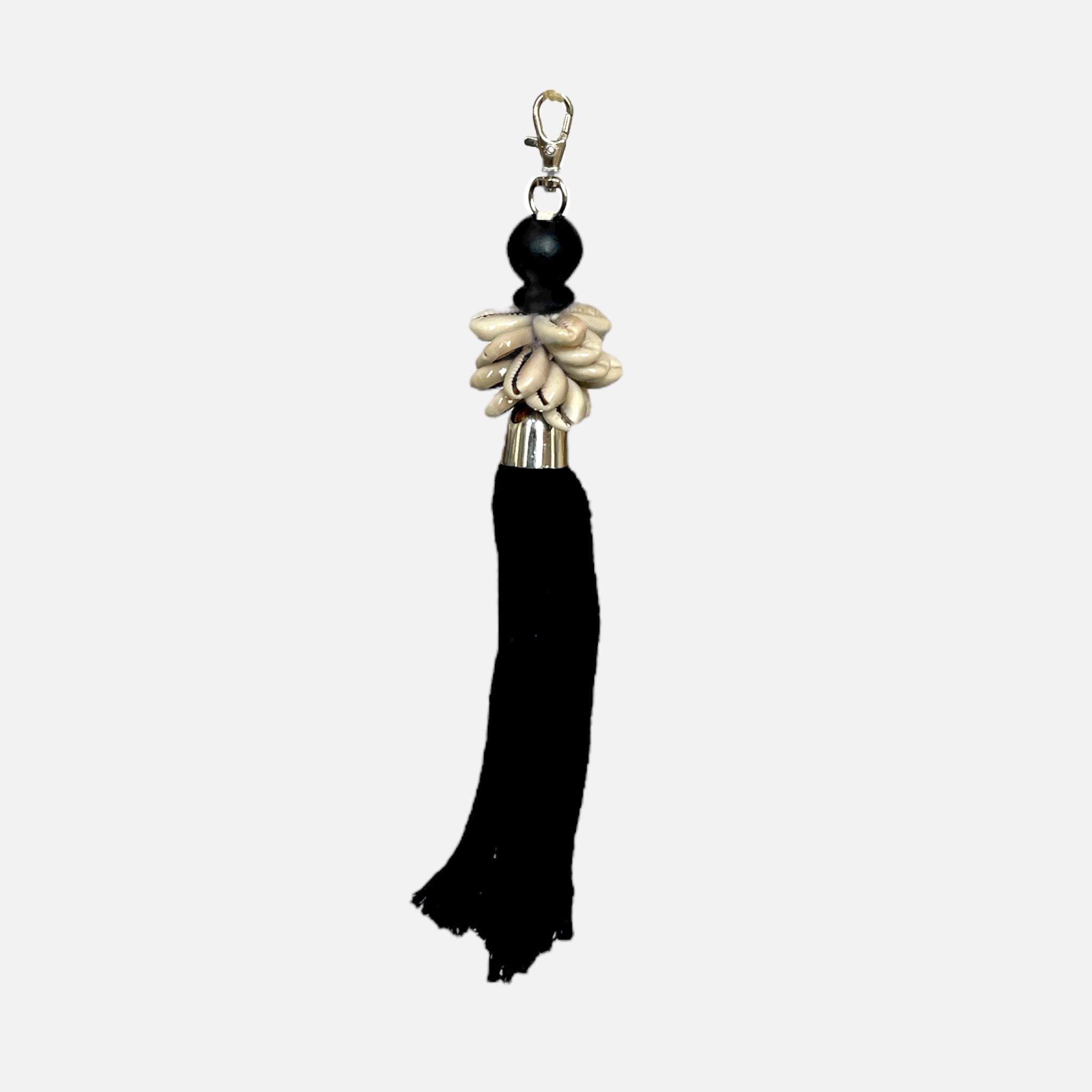 Sleutelhanger Schelpen Alor Cowrie Zwart