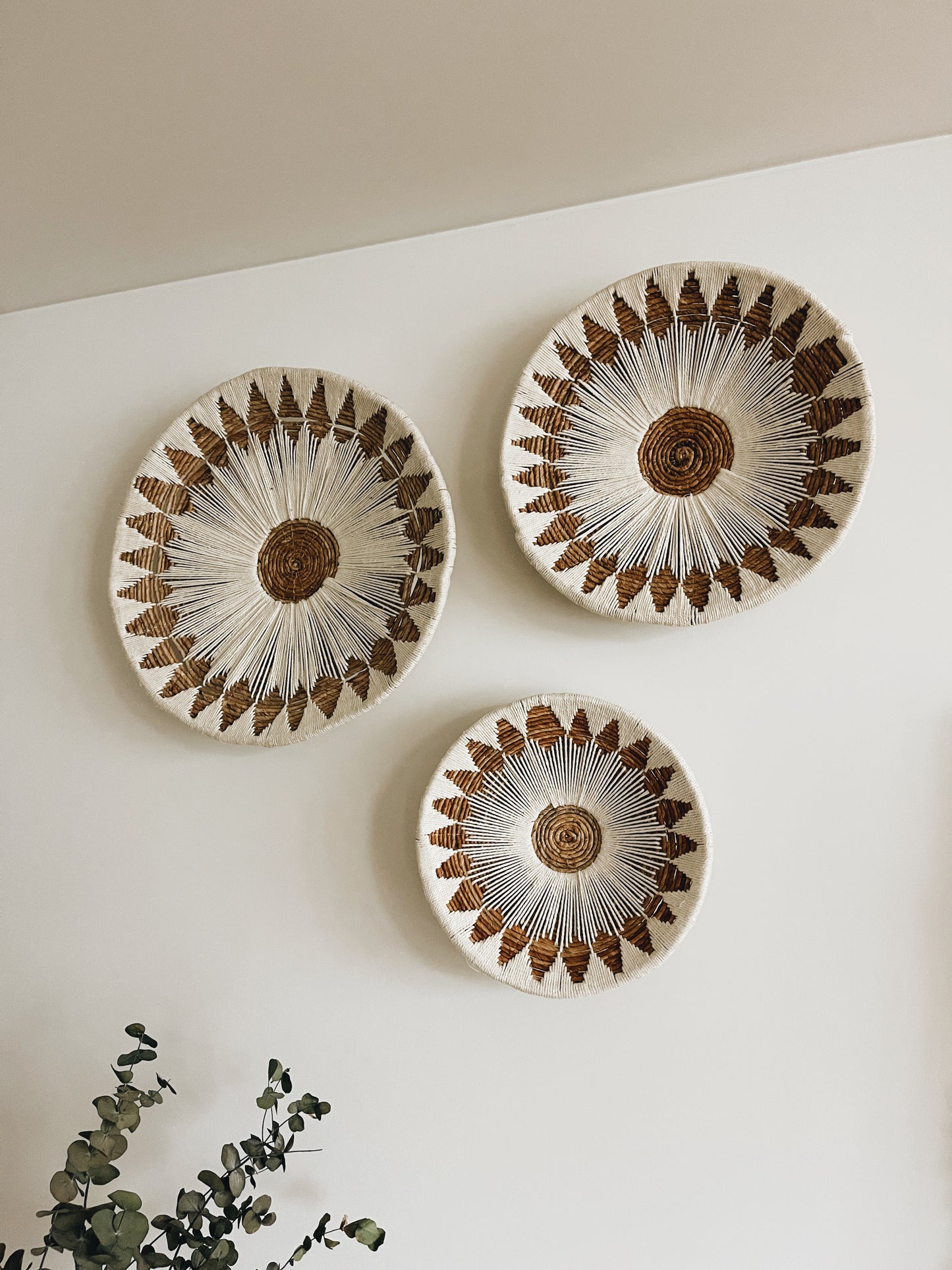 Pandawa Wall Plate White Sun - 60cm