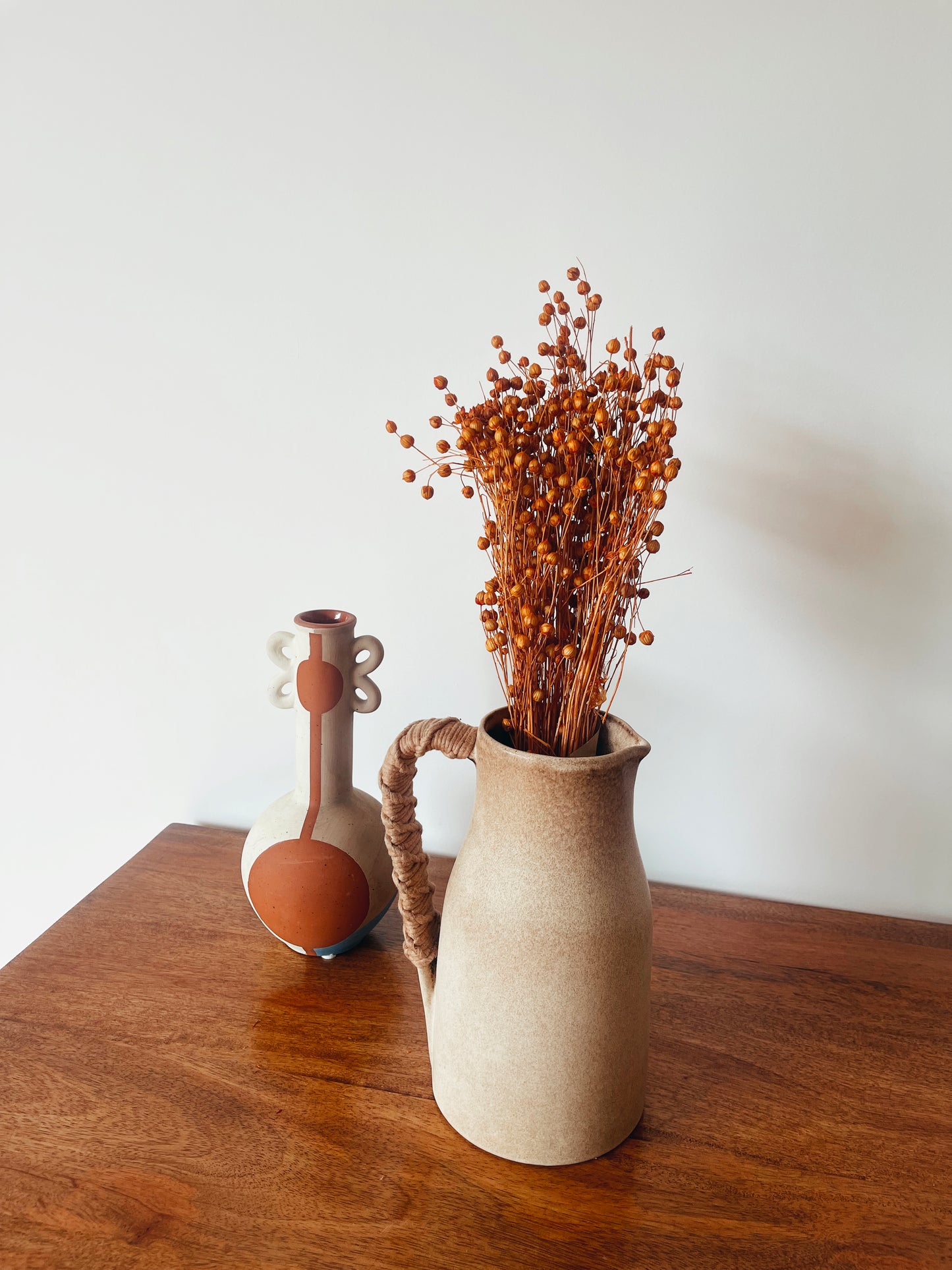 Linum Orange Dried Flowers