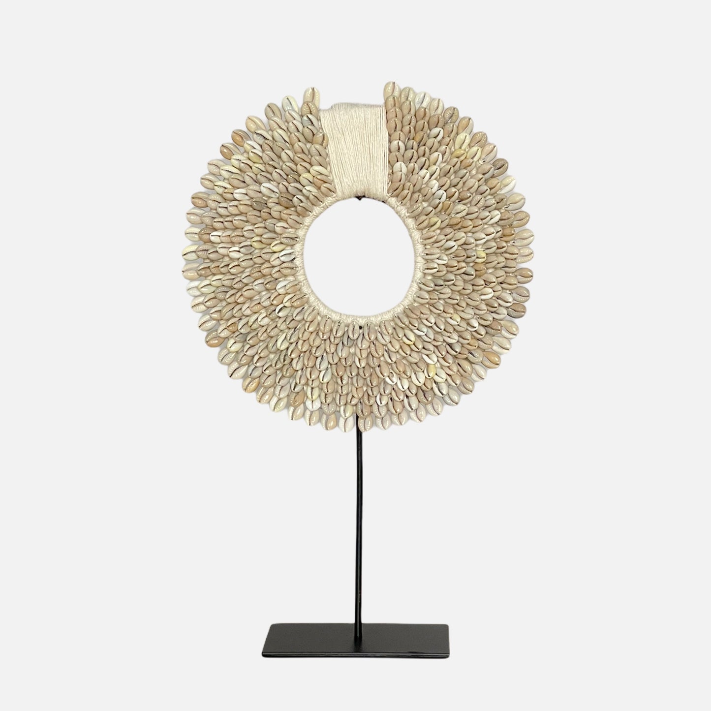 Cowrie Sunrise Shell Decor on Stand - S