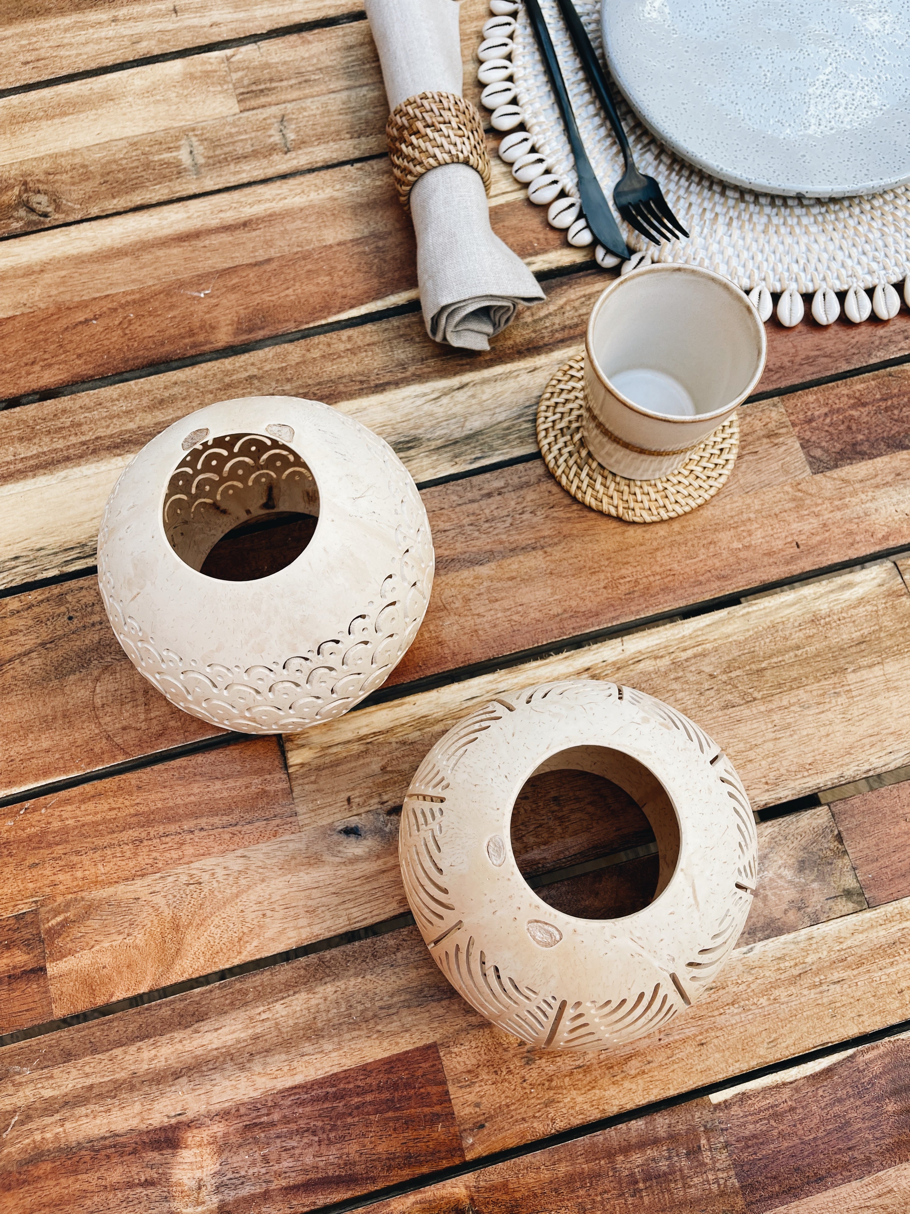 BLACK WEEK DEAL | Decoração de Coco - Set de 2