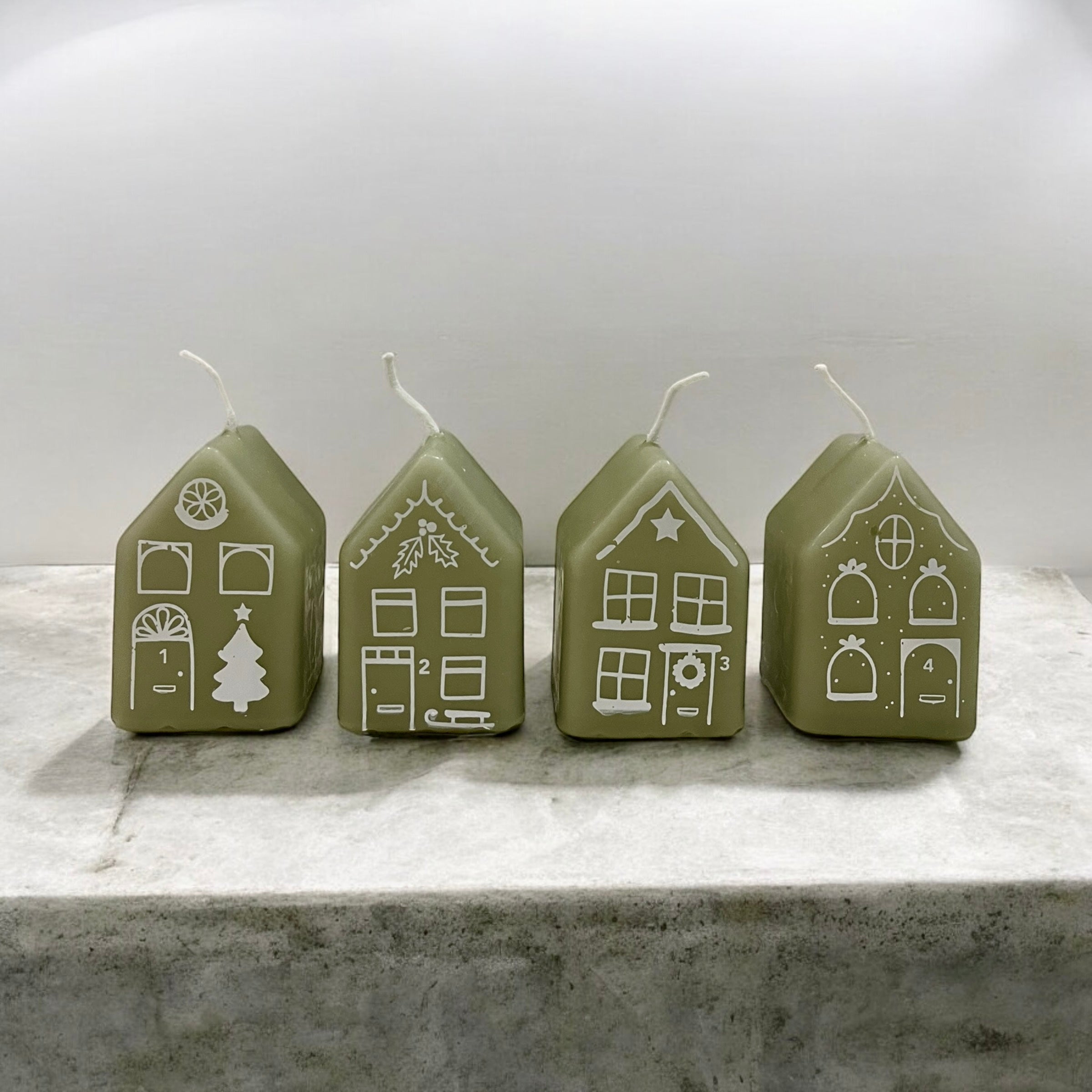 Christmas Little Houses Candles