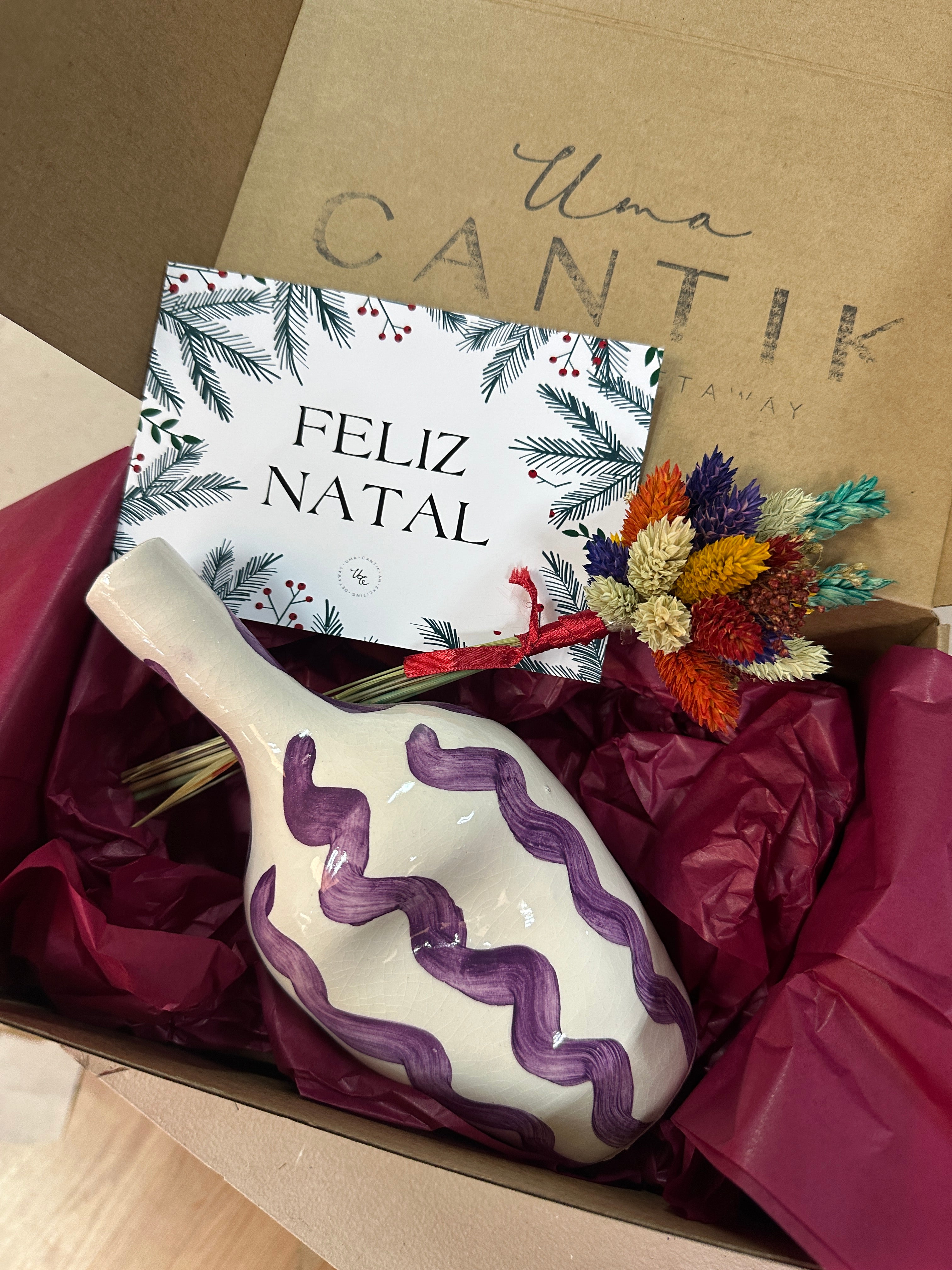 Gift Box #32 - Jarra Zig Zag e Flores