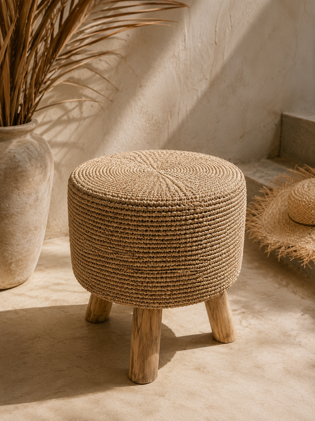 Pouff Raffia