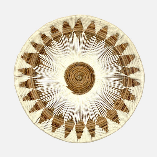 Pandawa Wall Plate White Sun - 50cm