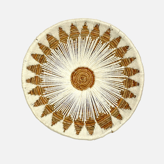 Pandawa Wall Plate White Sun - 40cm