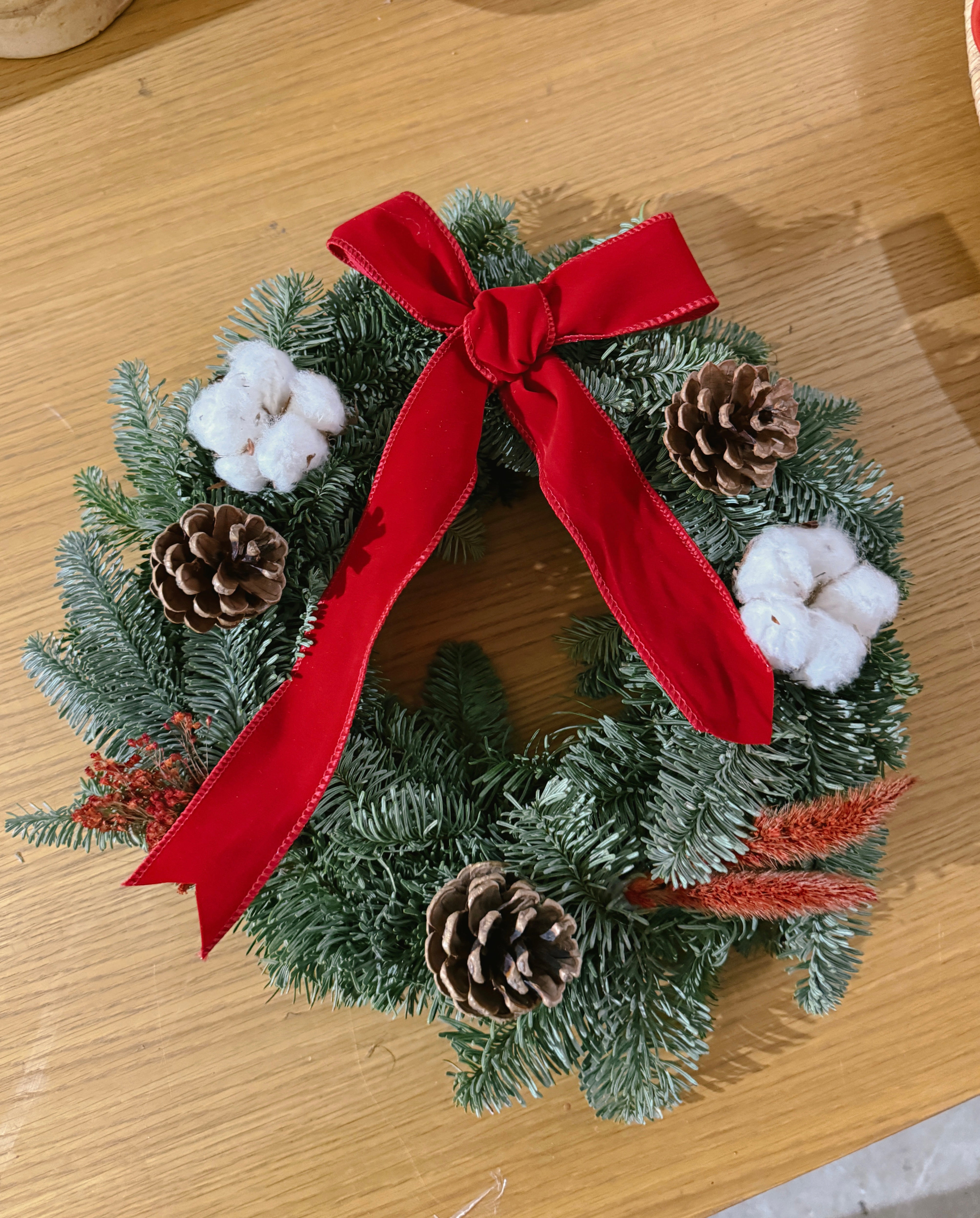 Coroa de Natal | Flor de Algodão 30-35cm