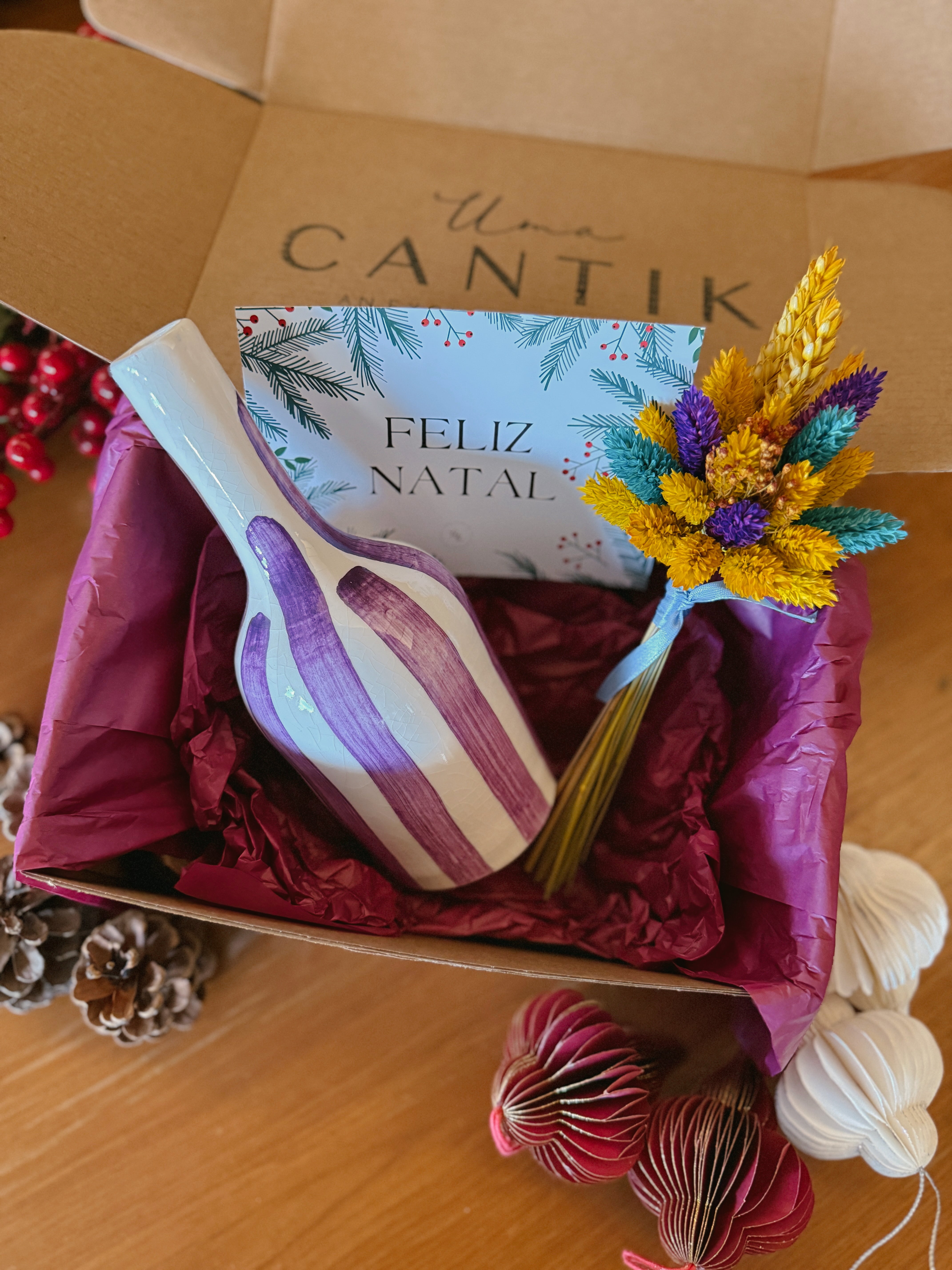 Cadeaubox - Vaasje en Bloemen