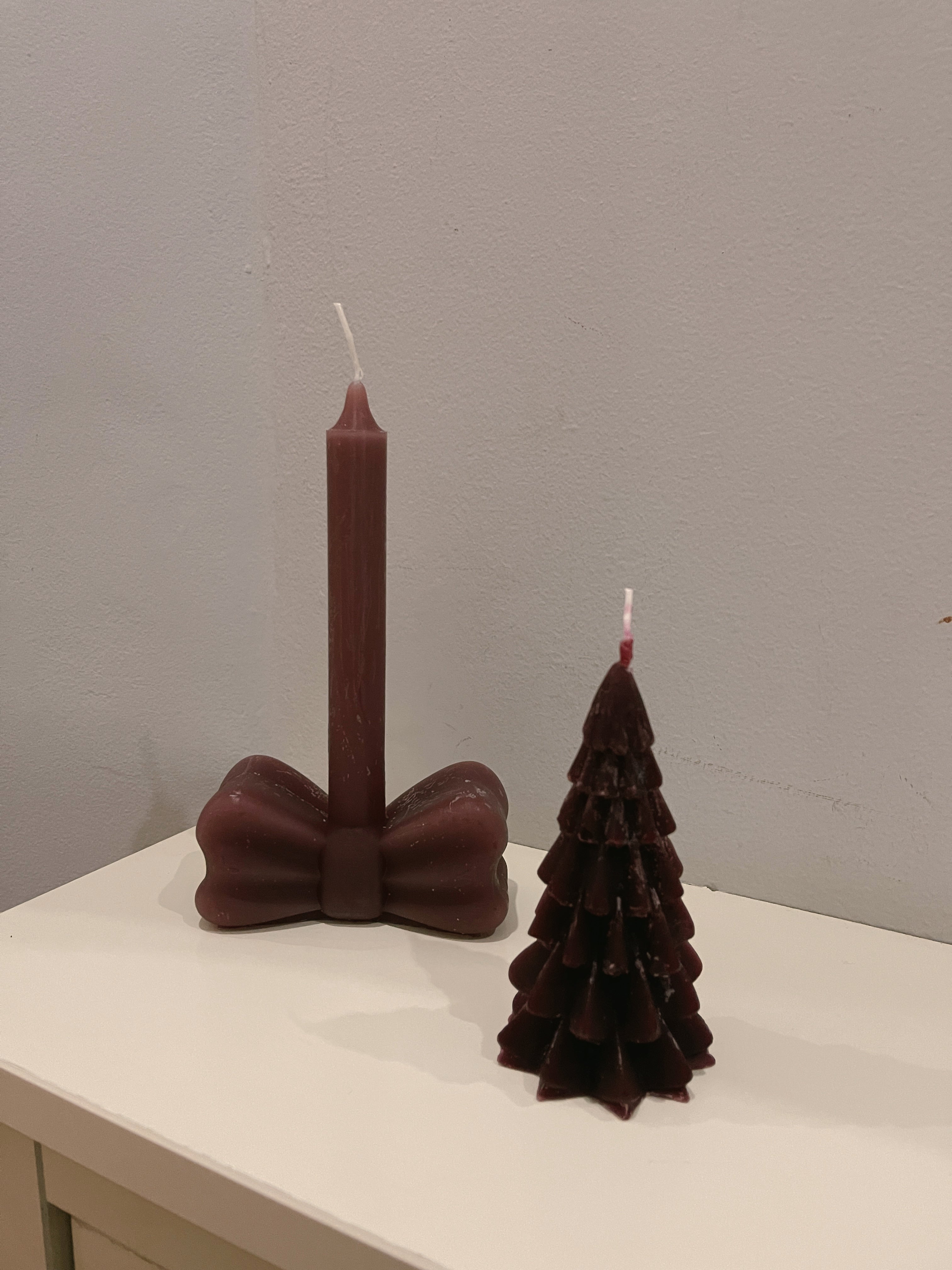 Christmas Bow Candle