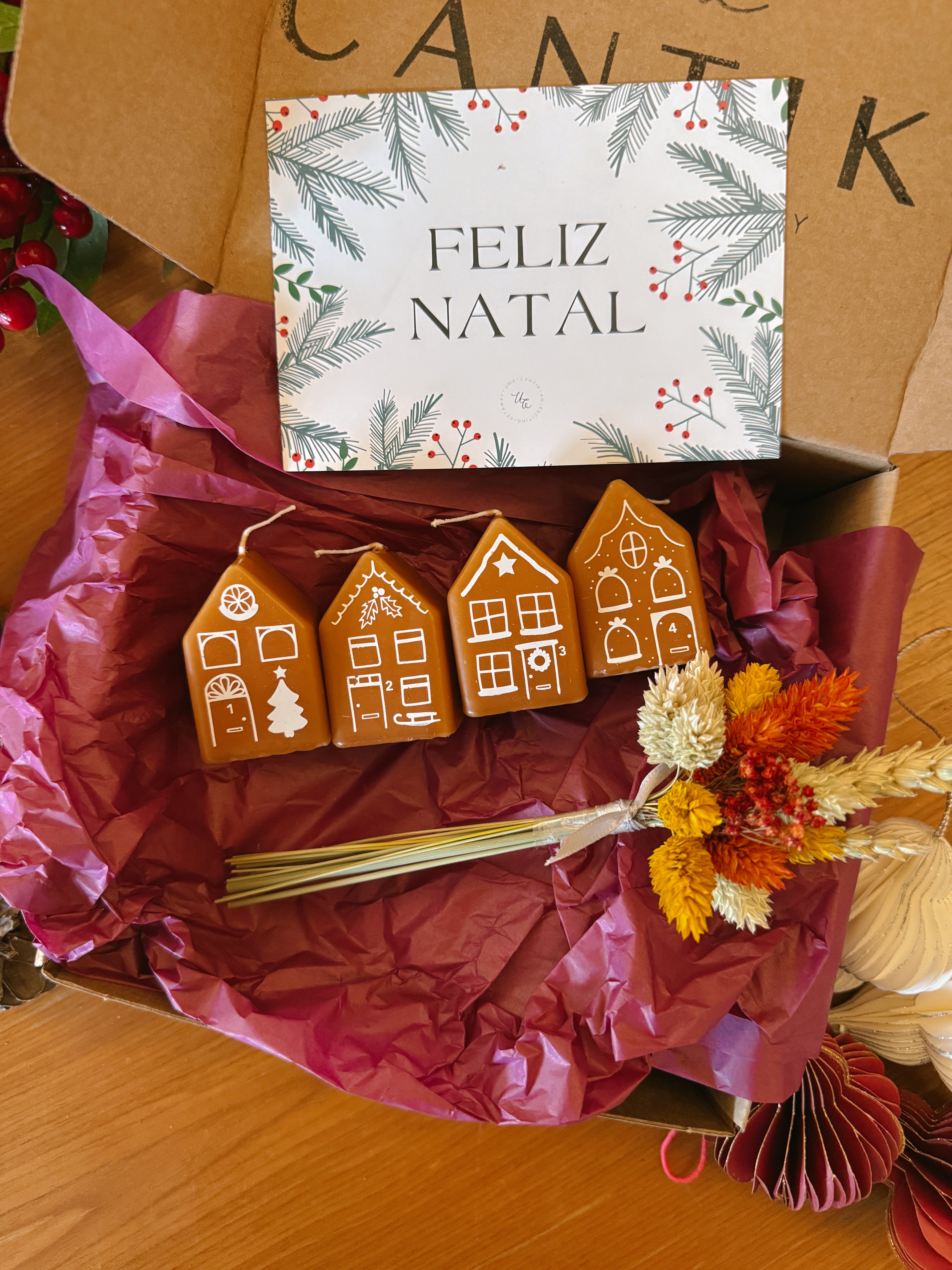 Cadeaubox - Kersthuisjes