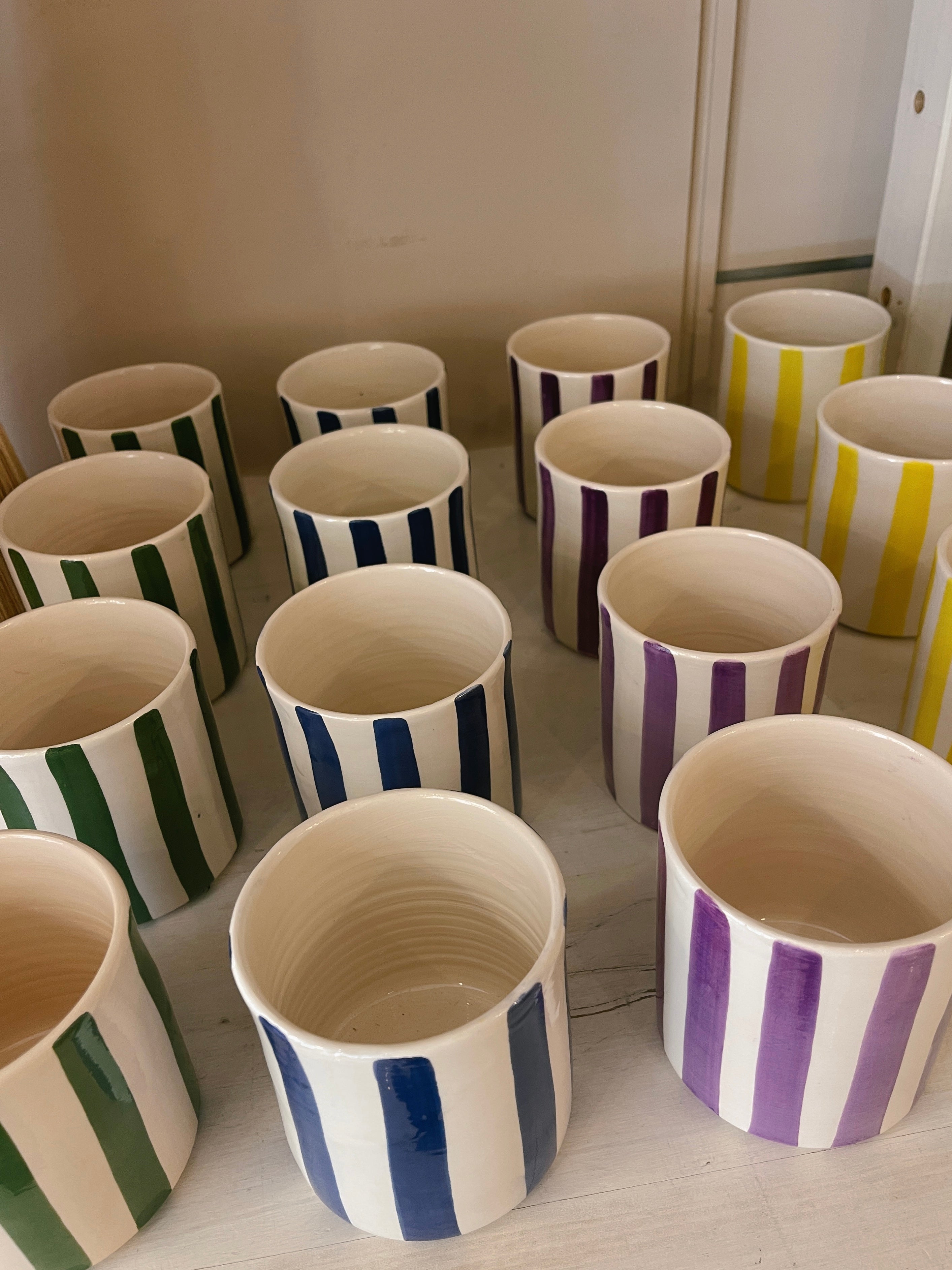 Striped Ceramic Cup