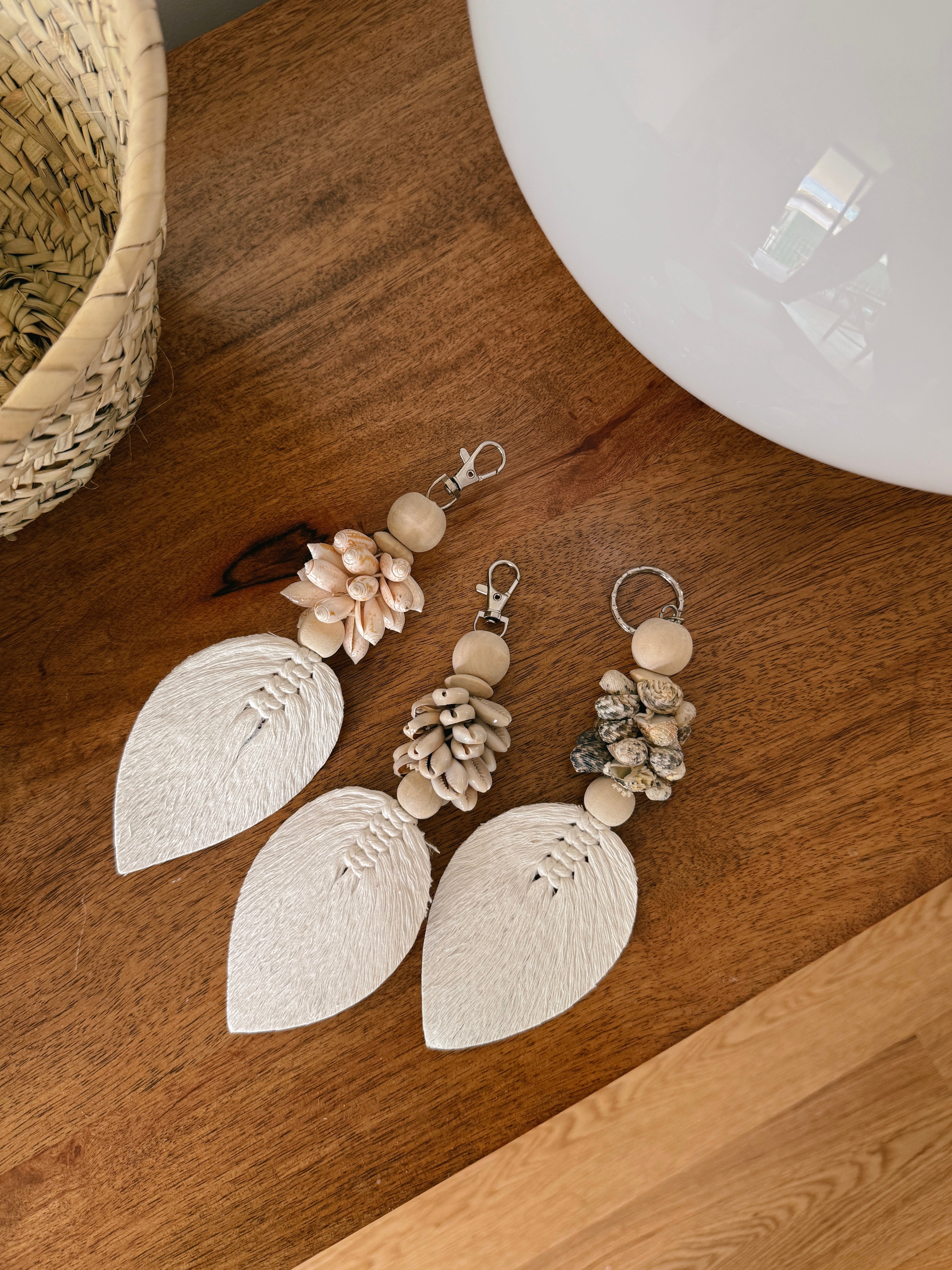 Alor Sand Beach Shell Keychain
