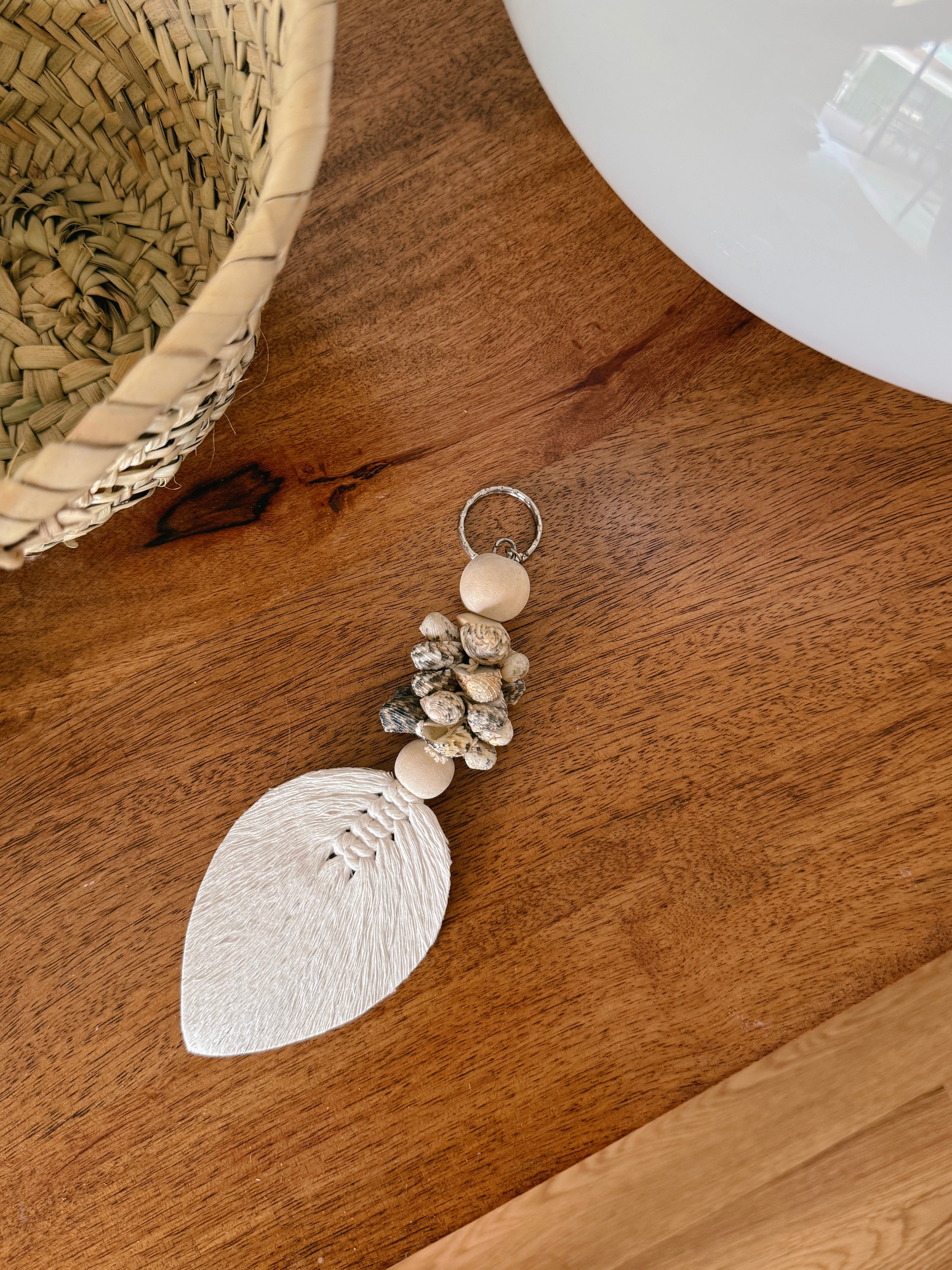 Alor Sand Beach Shell Keychain