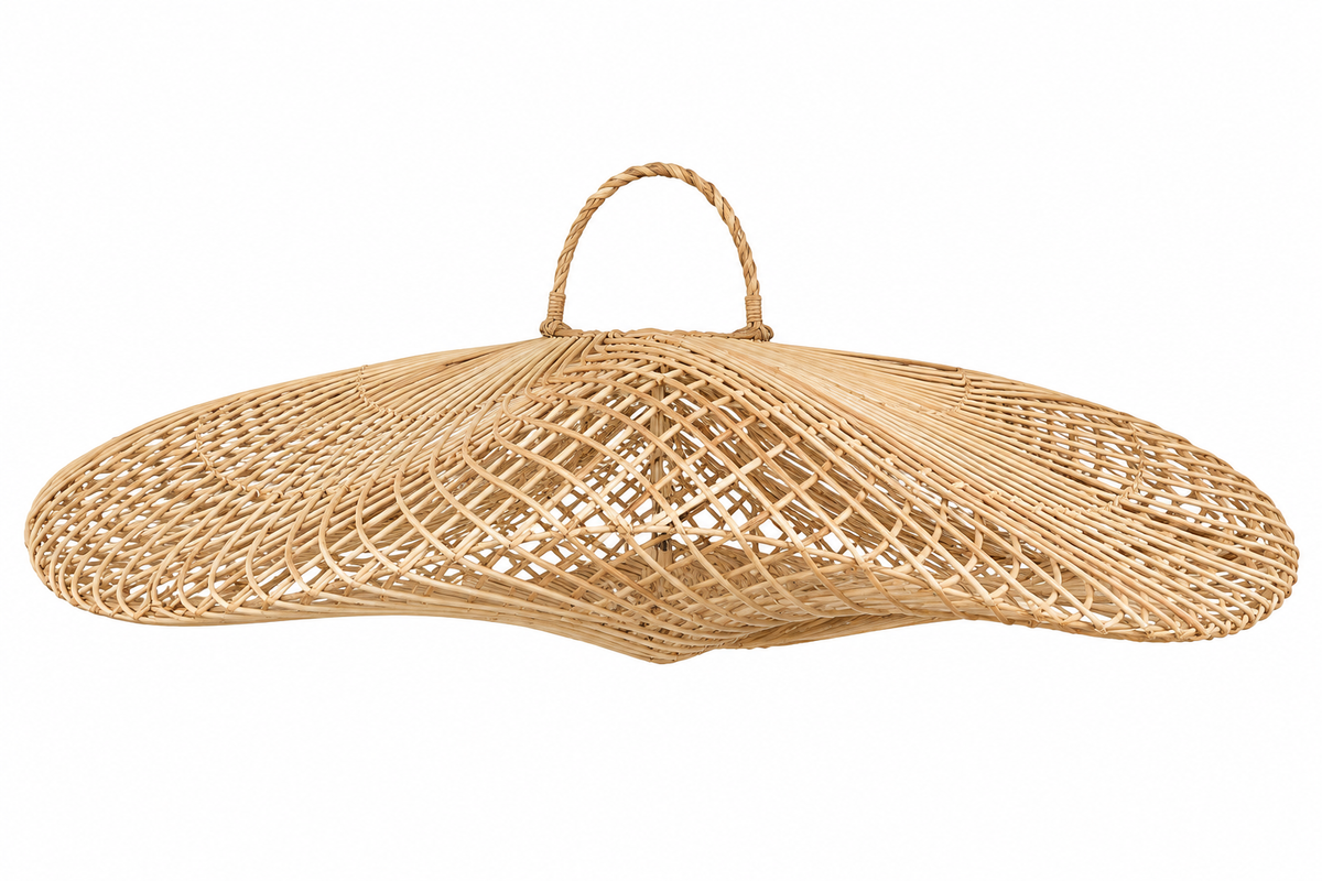 Paralume in rattan storto Laclo Disc - 60 cm