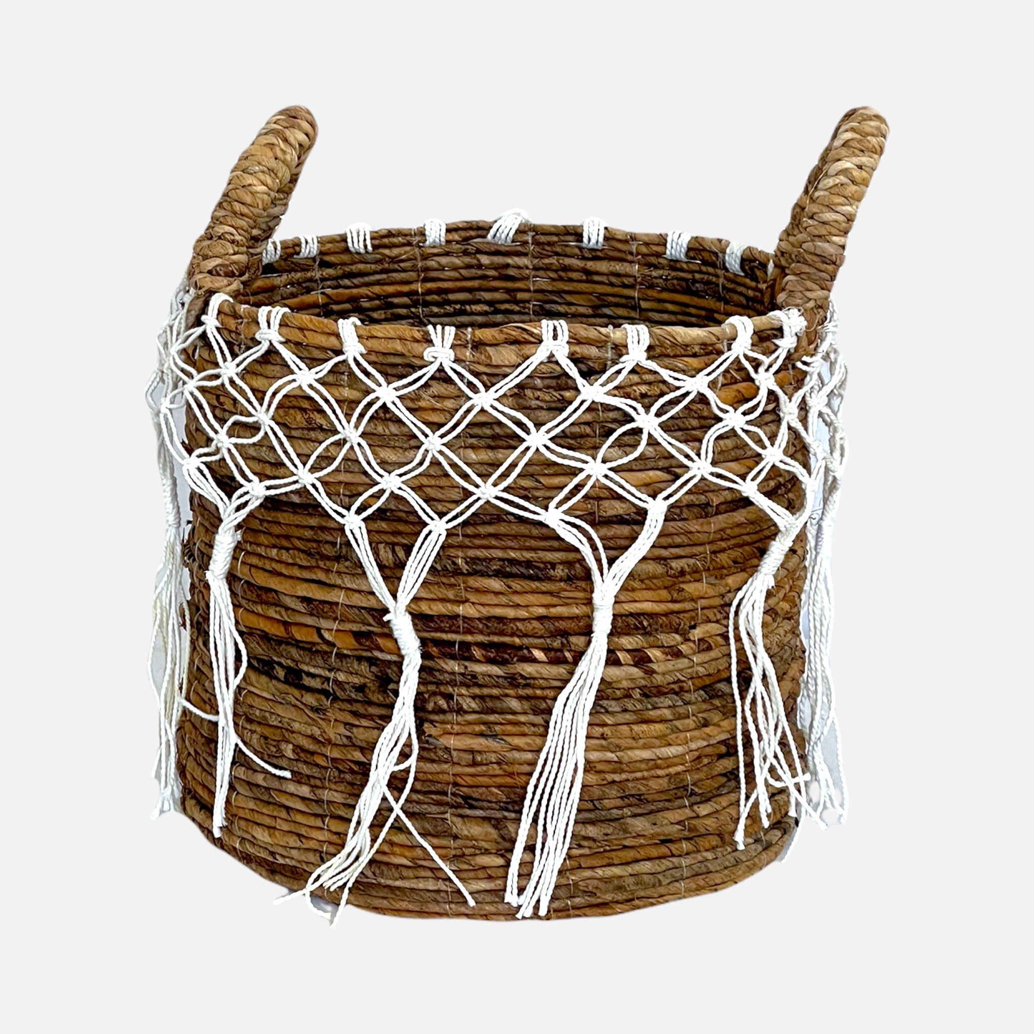 Cabalaki Basket White Fringes - M