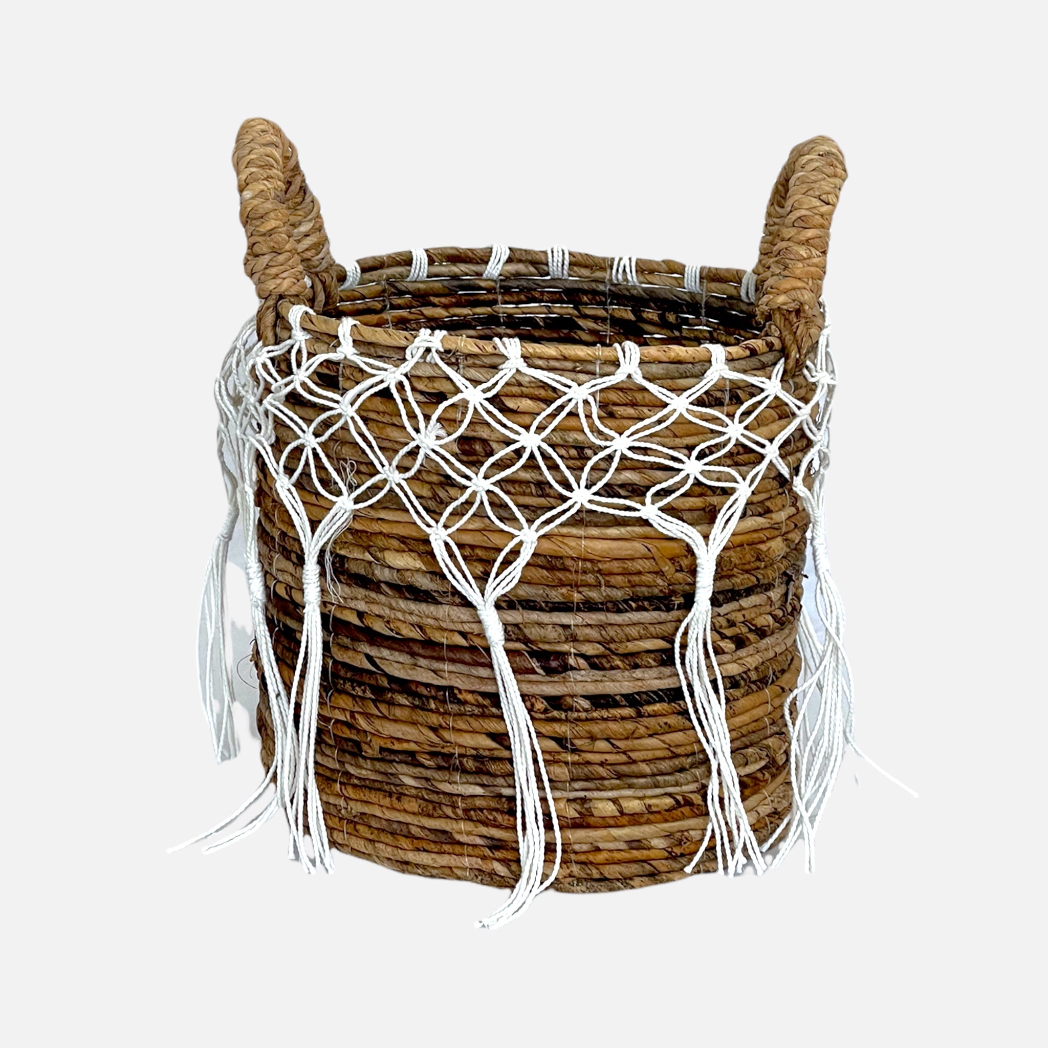 Cabalaki Basket White Fringes - S