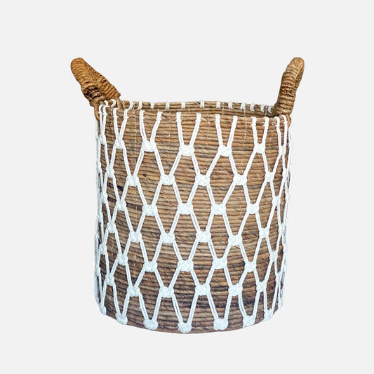 Cabalaki Basket White Pattern - L