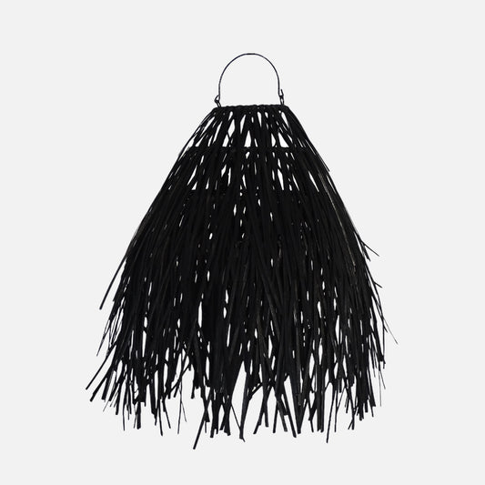 Rusty Rattan Lampshade Black